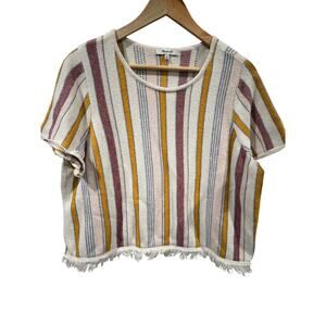 Madewell Blakey Cabana Stripe Fringe Too Large  2X